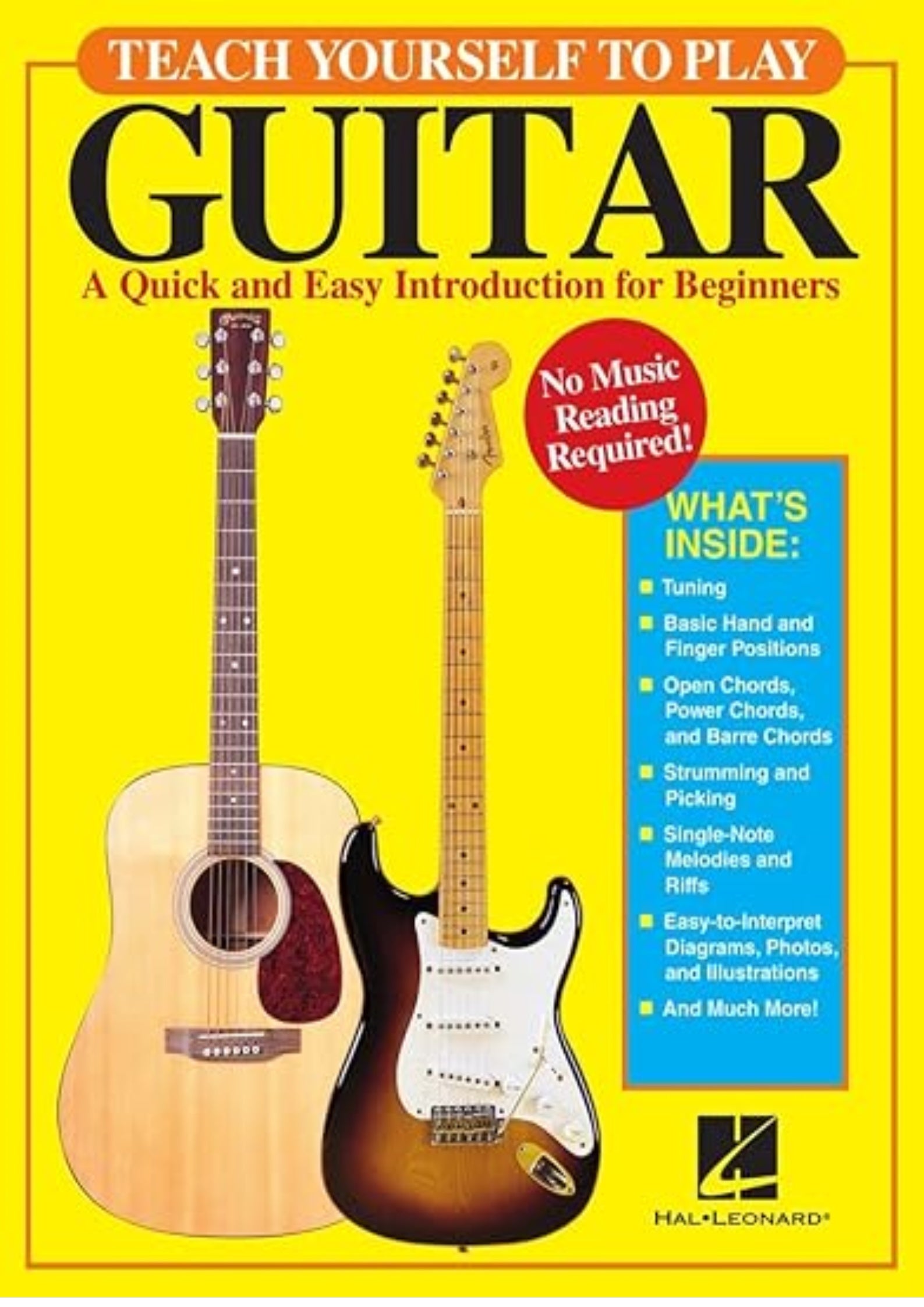 Teach Yourself to Play Guitar | Beginner Guitar Book with Tablature | Step-by-Step Acoustic and Electric Guitar Method | Easy Self-Learning Guide for Adults Teens and Music Teachers | Learn Chords