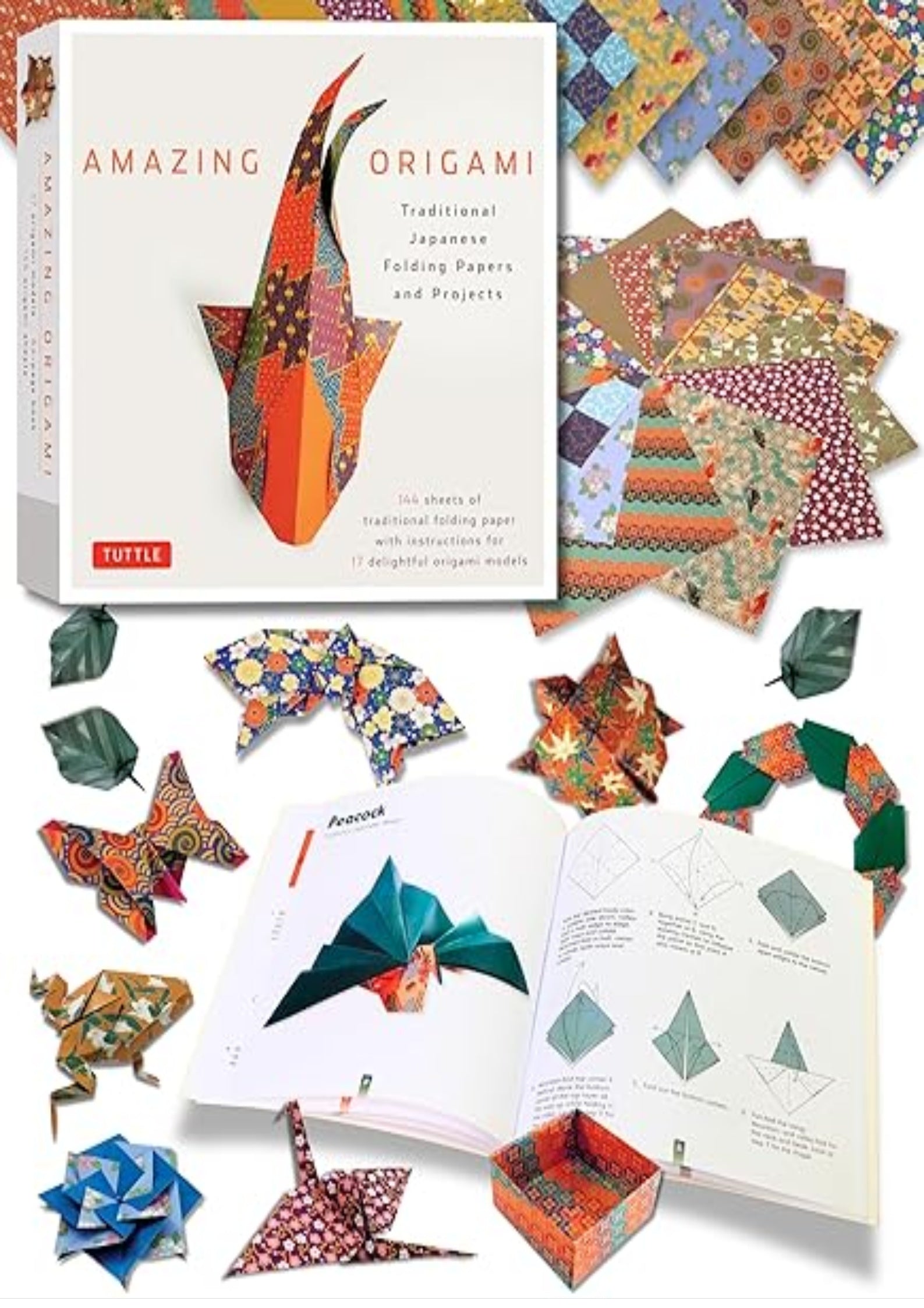 Amazing Origami Kit: Traditional Japanese Folding Papers and Projects [144 Origami Papers with Book, 17 Projects]