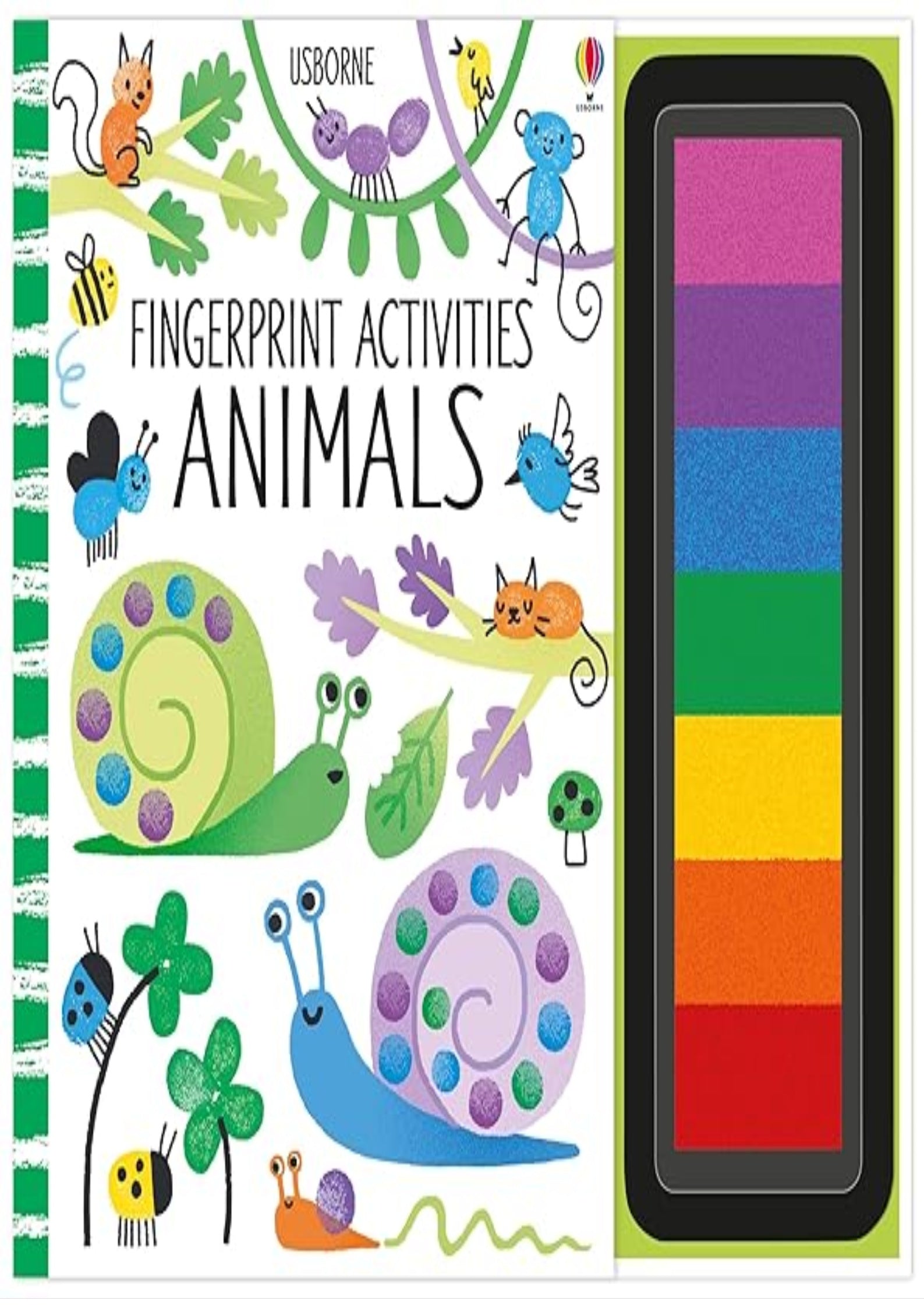 Fingerprint Activities Animals: A Creative Painting Book About Animal Art with Rainbow Inkpad for Children (Ages 6-9)