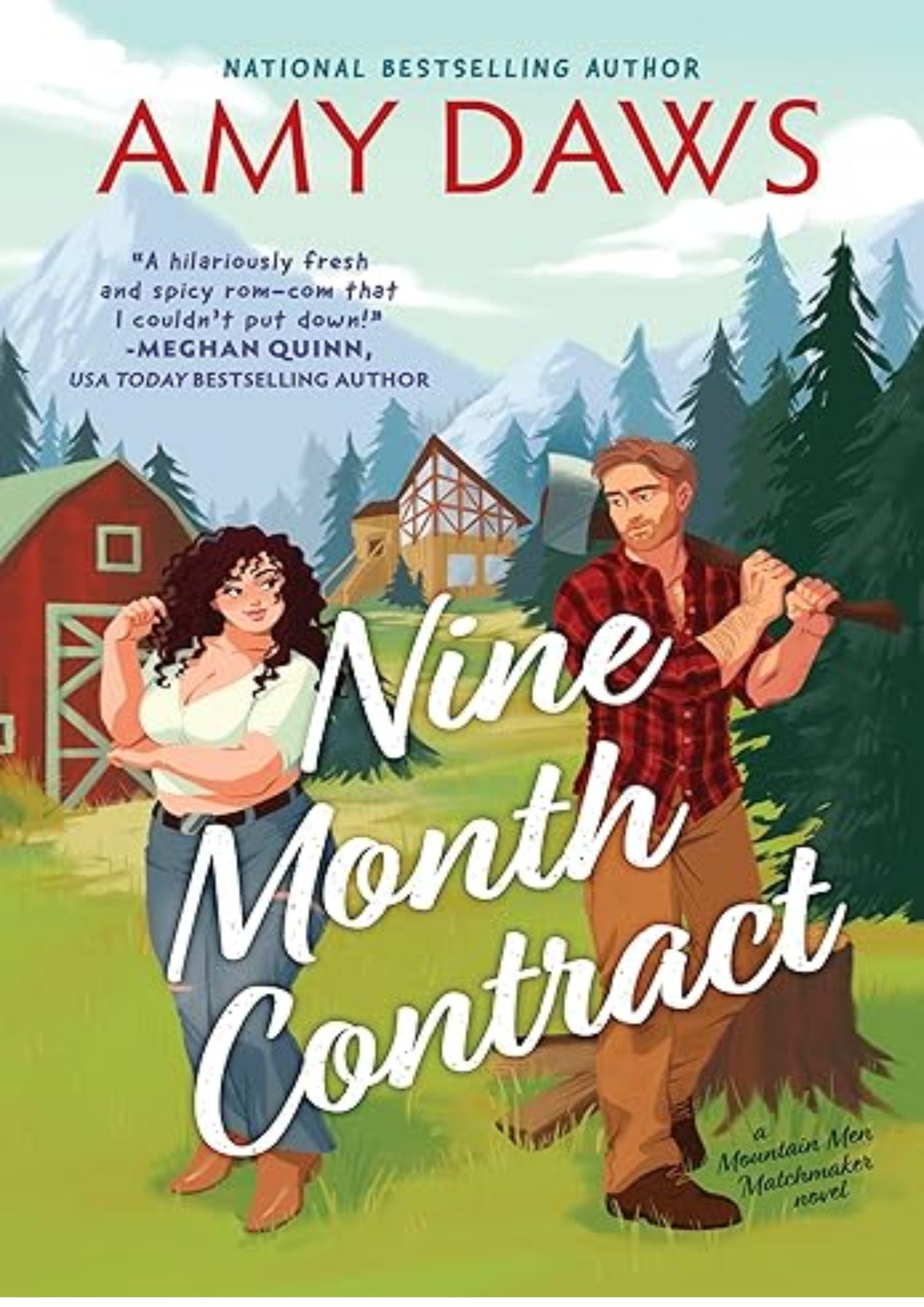 Nine Month Contract: A Hilarious Small Town Rom-Com of a Grumpy Mountain Man and the Surrogate for his Child (Mountain Men Matchmaker, 1)