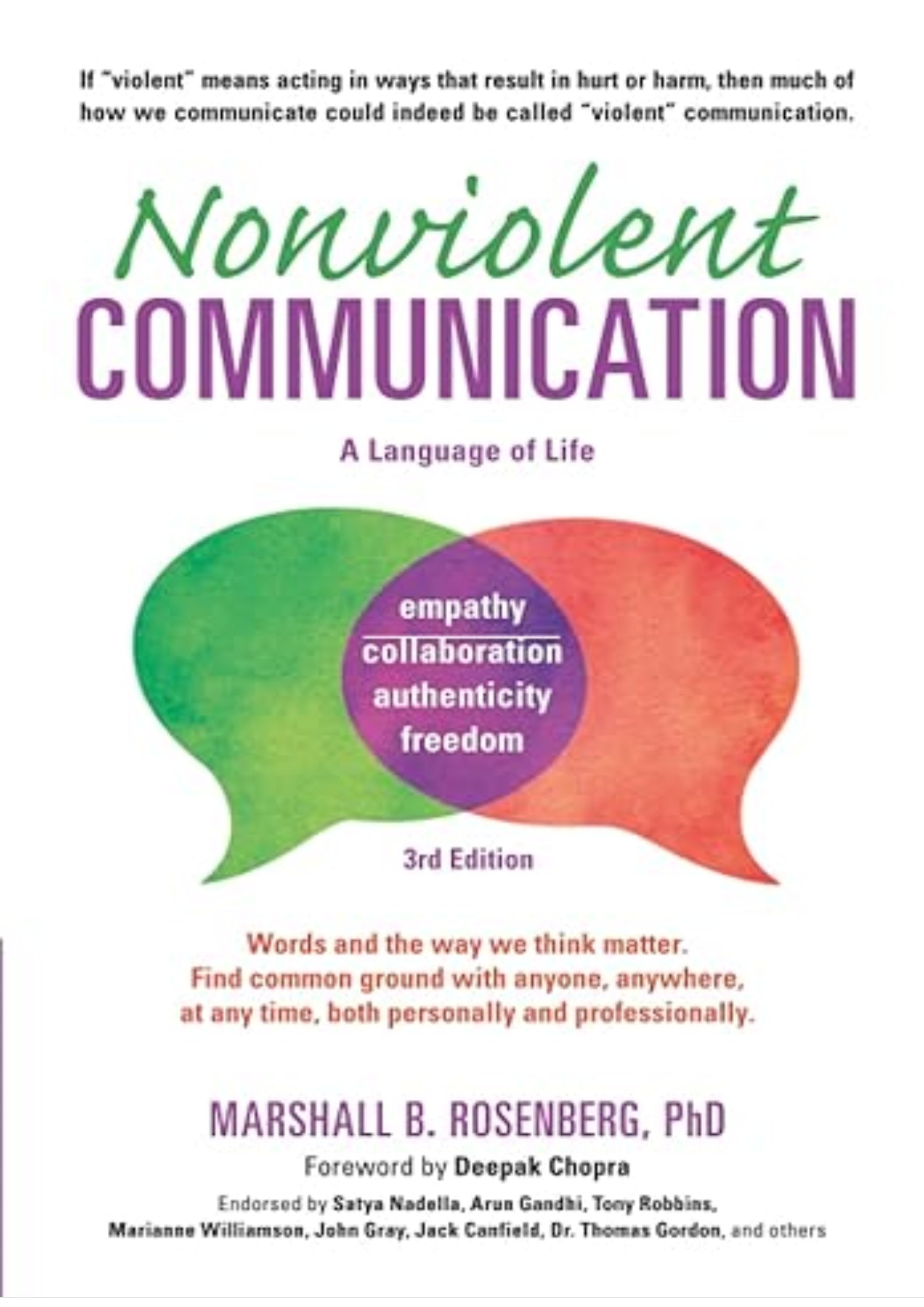 Nonviolent Communication: A Language of Life: Life-Changing Tools for Healthy Relationships (Nonviolent Communication Guides)