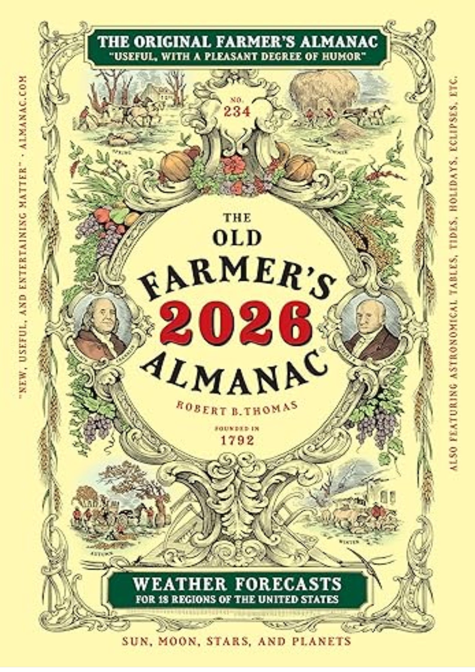 The 2026 Old Farmer's Almanac Trade Edition: The Beloved and Bestselling Annual Collection of Weather Forecasts and Useful Information