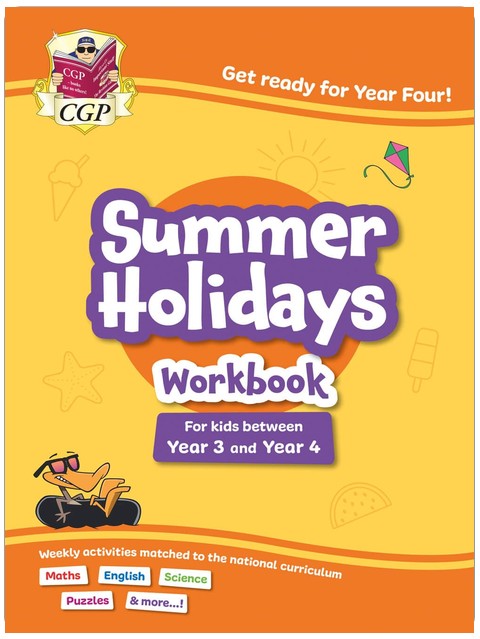 CGP Summer Holidays Activity Workbook - for kids between Year 3 and Year 4 (ages 7-8) (CGP Holiday Workbooks)