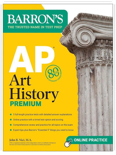 AP Histoire de l'Art Premium, Sixième Édition : Livre de préparation avec 5 tests pratiques + Révision complète + Pratique en ligne (Préparation AP de Barron)
