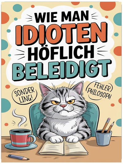 Wie man Idioten höflich beleidigt: Schlagfertig, sarkastisch, souverän – so überstehst du jeden Bürotag mit Ironie und einem perfekt einstudierten Lächeln. (Geschenk für Kollegen)
