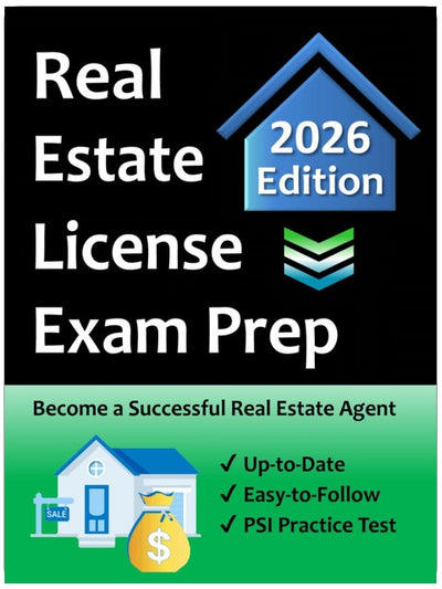 Préparation à l'examen national de licence de vendeur immobilier : tout ce dont vous avez besoin pour devenir agent immobilier → Guide d'étude, calculs mathématiques, test pratique similaire à l'examen, dictionnaire des termes et plus encore !