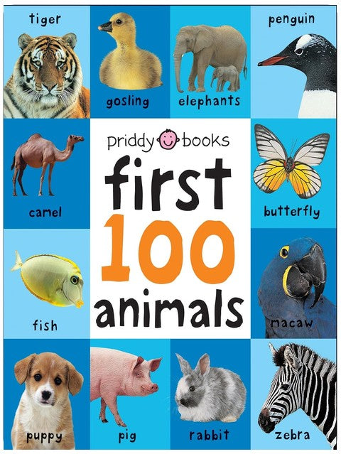 Mes 100 premiers animaux : un livre cartonné, parfait pour les petites mains.