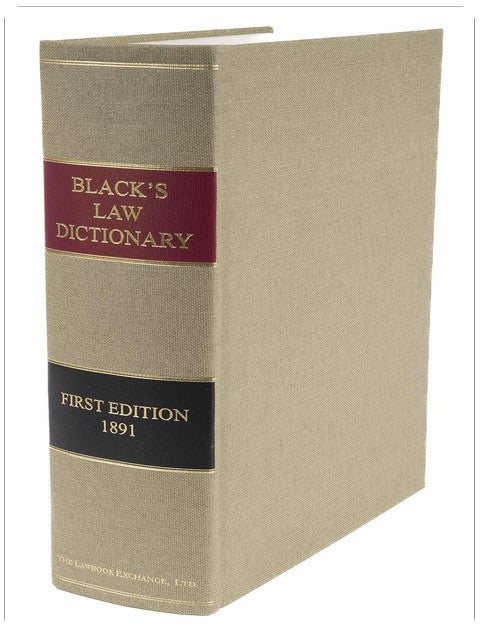 Black's Law Dictionary, 1st Edition