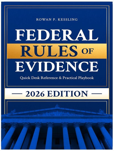 Federal Rules of Evidence, Ausgabe 2026: Schnelle Schreibtischreferenz + Praktisches Playbook mit Querverweisen, Einspruchsskripten, Checklisten & Übungsfragen und -antworten