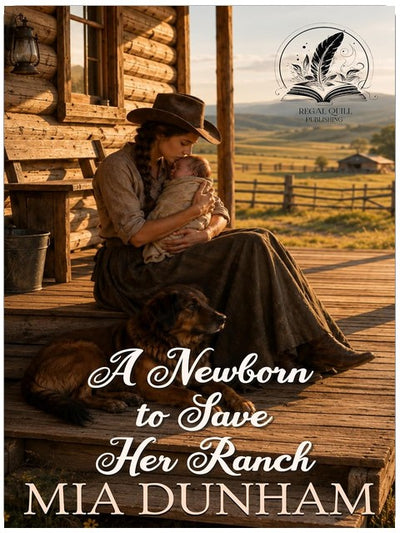 A Newborn to Save Her Ranch: A Historical Western Romance Novel (Western Hearts United)