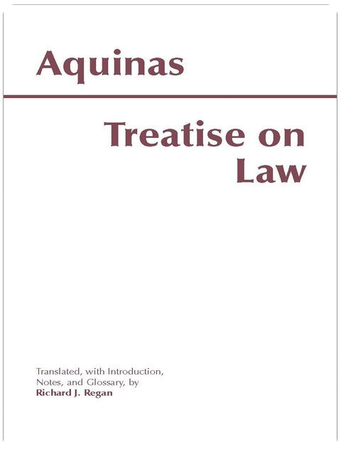 Traité de la loi (Hackett Classics)