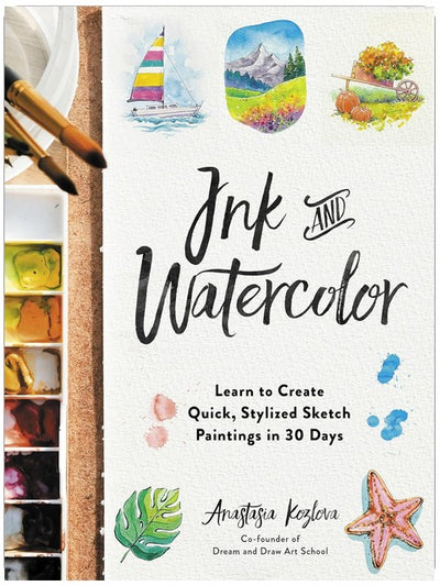 Encre et aquarelle : Apprenez à créer des esquisses peintes rapides et stylisées en 30 jours