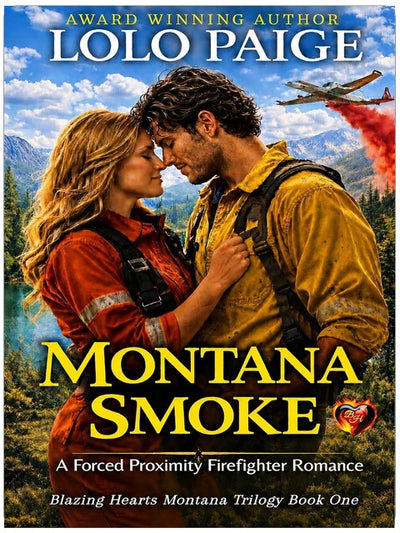 Montana Smoke : A Forced Proximity Firefighter Romance (Blazing Hearts Montana Fire Book 1)