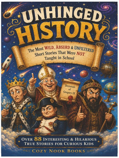 Unhinged History: The Most Wild, Absurd & Unfiltered Short Stories That Were NOT Taught in School. Over 88 Interesting & Hilarious True Stories for Curious Kids