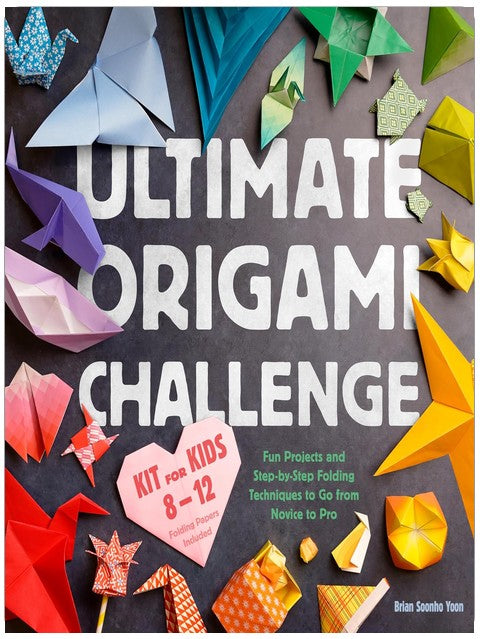 Kit Défi Origami Ultime pour Enfants de 8 à 12 Ans : Projets Amusants et Techniques de Pliage Étape par Étape pour Passer de Débutant à Expert (90 Feuilles de Papier / 30 Projets Inclus)