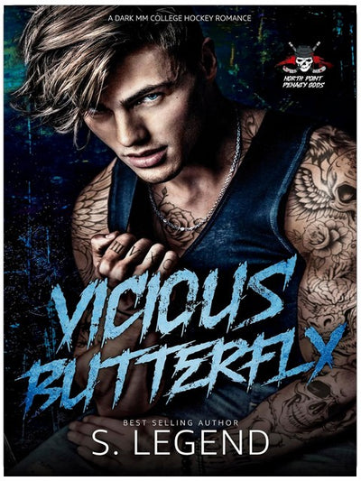 Vicious Butterfly: A Dark MM College Hockey Romance (North Point Penalty Gods Book 1)