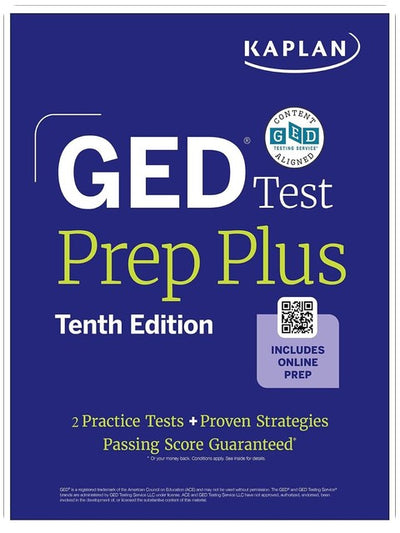 GED Test Prep Plus, dixième édition (2026) : Inclut un prétest diagnostique, 2 tests blancs complets, plus de 1000 questions d'entraînement et plus de 60 vidéos en ligne (Kaplan Test Prep)
