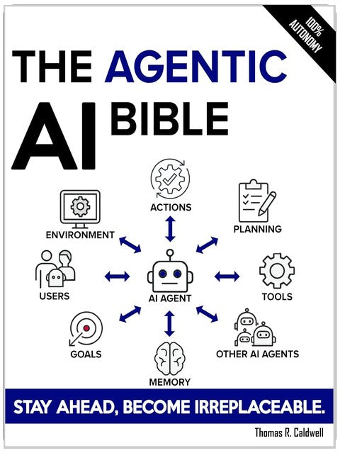 The Agentic AI Bible : Le guide complet et actualisé pour concevoir, développer et faire évoluer des agents intelligents axés sur des objectifs et basés sur des LLM, qui pensent, exécutent et évoluent
