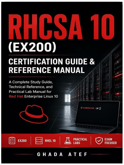 Guide et manuel de référence pour la certification RHCSA 10 (EX200) : Guide d'étude complet, référence technique et manuel de laboratoire pratique pour Red Hat Enterprise Linux 10 (La série Red Hat Path)