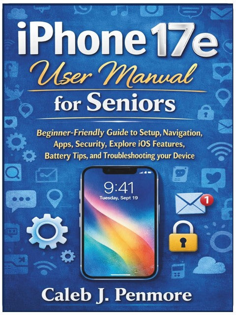 iPhone 17e Benutzerhandbuch für Senioren: Anfängerfreundliche Anleitung zur Einrichtung, Navigation, Apps, Sicherheit, Erkundung von iOS-Funktionen, Akku-Tipps und Fehlerbehebung Ihres Geräts (DeviceBridge Guide Series)