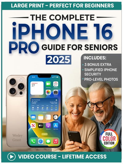 The Complete iPhone 16 Pro Guide for Seniors: A Clear, Step-by-Step Guide for First-Time Users for Everyday Use (Full Color Edition) (The Tech-Savvy Guides for Seniors)