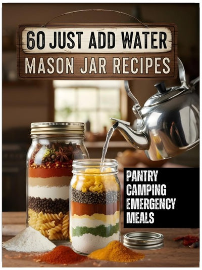 60 Just Add Water Mason Jar Meals: Einfache Vorratskammer-Rezepte für Camping, Notfallnahrung und Langzeitlagerung (Prepper & Survival Meals Guide) (Pantry Solutions)