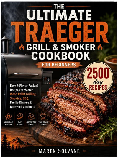 Le livre de recettes ultime pour barbecue et fumoir Traeger pour débutants : des recettes faciles et savoureuses pour maîtriser la cuisson aux granulés de bois, le fumage, le barbecue, les dîners en famille et les repas en plein air