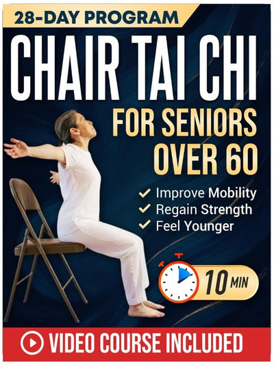 Chair Tai Chi for Seniors Over 60: Safe & Easy 10-Minute Daily Seated Flows to Improve Mobility, Regain Strength, Feel Younger, and Sharpen Your Mind | With Illustrations & Video Tutorials