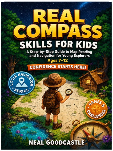 Real Compass Skills For Kids: A Step-by-Step Guide to Map Reading and Navigation for Young Explorers, Ages 7-12 (Little Navigator)