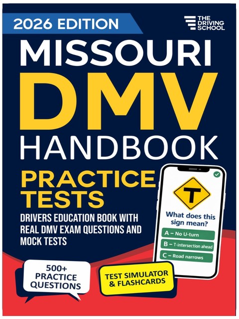 Missouri DMV Handbook: Practice Drivers Test Guide and Drivers Education Book with Real DMV Exam Questions and Mock Tests