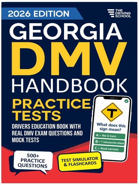 Georgia DMV Handbook: Practice Drivers Test Guide and Drivers Education Book with Real DMV Exam Questions and Mock Tests