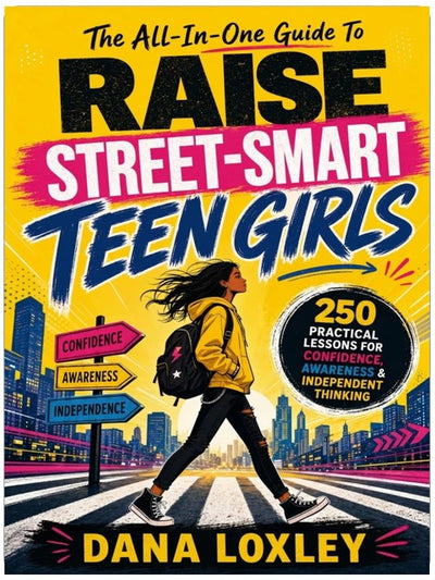 The All-In-One Guide To Raise Street-Smart Teen Girls: 250 Practical Lessons To Navigate Danger, Peer Pressure & Social Media While Building ... & Independence (Safety Books for Teens)