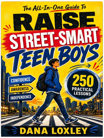 The All-In-One Guide To Raise Street-Smart Teen Boys: 250 Practical Lessons To Navigate Danger, Peer Pressure & Social Media While Building ... & Independence (Safety Books for Teens)