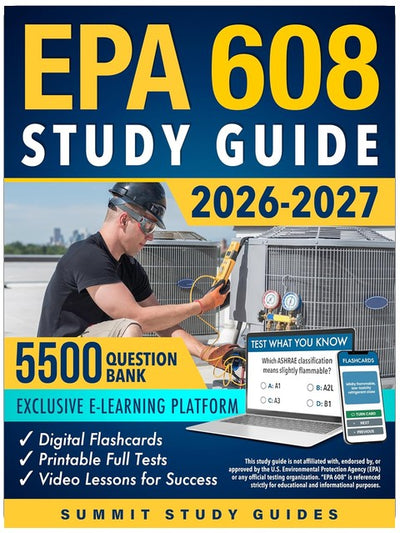 EPA 608 Study Guide: Get Ready to Legally Work on HVAC/R Systems with the 28-Day Field-Proven Retention Protocol. Leave Stress Behind and Build Confidence, Even If You Hate Tests or Have No Time.