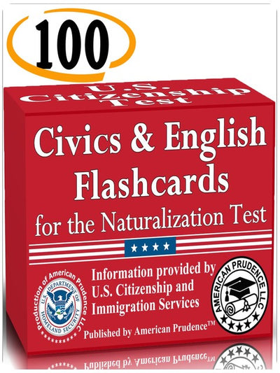 Cartes flash de citoyenneté américaine pour étudier en vue du test de naturalisation, comprenant 100 questions et réponses illustrées de l'USCIS sur l'instruction civique et l'anglais américains... cartes flash (édition anglaise et espagnole)