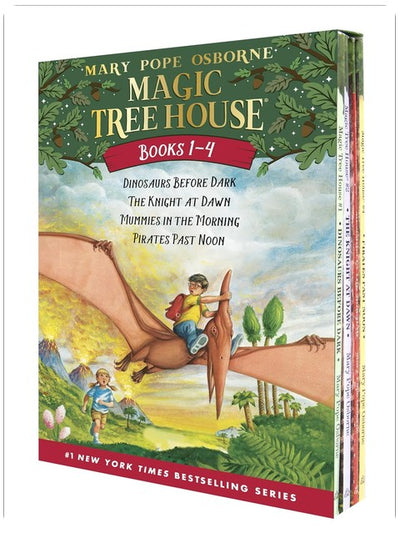 Magic Tree House Boxed Set, Books 1-4: Dinosaurs Before Dark, The Knight at Dawn, Mummies in the Morning, and Pirates Past Noon