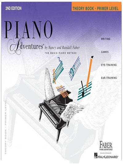 Piano Adventures: Theory Book - Primer Level, 2nd Edition | Beginner Piano Theory Workbook | Faber Piano Book with Music Note Reading and Rhythm Practice | Piano Sheet Music Book for Ear Training