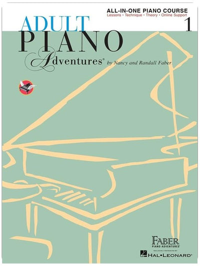 Adult Piano Adventures - All-in-One Piano Course Book 1 | Faber Piano Course for Adult Beginners | Spiral Bound with Online Media and Instructional Videos | Includes Lesson, Technique and Theory